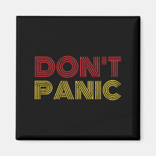 Don't Panic Vintage Distressed Shirt Long Sleeve  Magnet