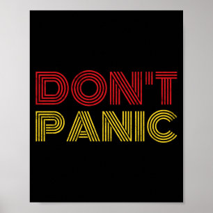 Don't Panic Vintage Distressed Shirt Long Sleeve  Poster