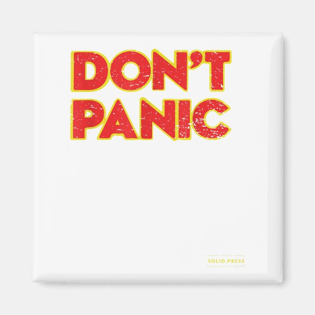 Don't Panic Vintage Distressed Shirt  Magnet (Front)
