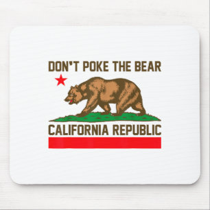 Don't poke bear california republic california us mouse pad