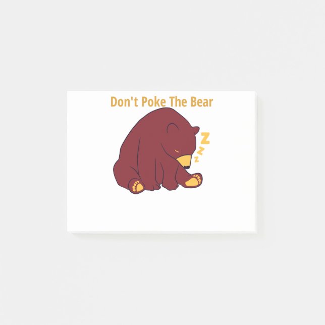don't Poke The Bear - papa bear design Post-it Notes (Front)