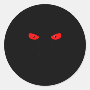 Don't Push My Buttons_ Red Eyes _ Sarcastic Attitu Classic Round Sticker
