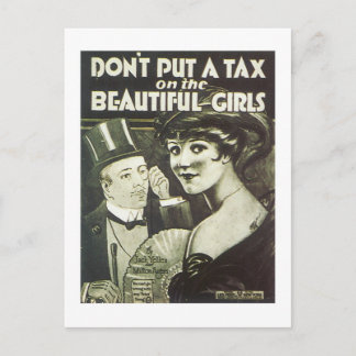 Don't Put a Tax on the Beautiful Girls Songbook Co Postcard