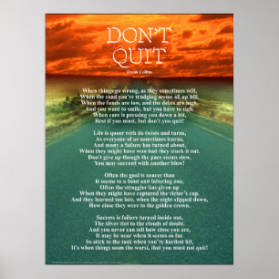 Don't Quit - 18"x24" Poster