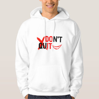 DON'T QUIT – Bold Red Motivation Design Hoodie