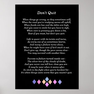 Don't Quit Poem - art print