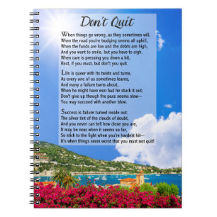 Don't Quit Poem Notebook