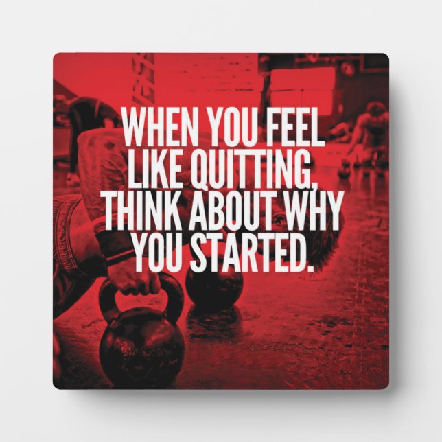 Don't Quit - Workout Motivational Plaque (Front)