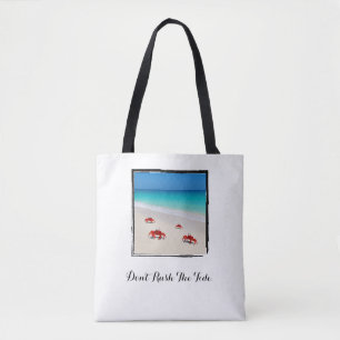 Don't Rush The Tide - Minimalist Beach Tote Bag
