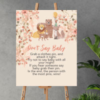 Don't say baby boho safari pink pampas grass