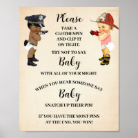 Don't Say Baby Clothespin Little Recruit Game