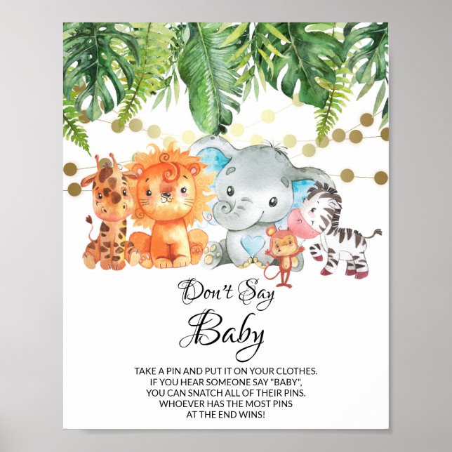 Don't Say Baby Game Poster (Front)