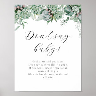 Don't Say Baby Game Sign