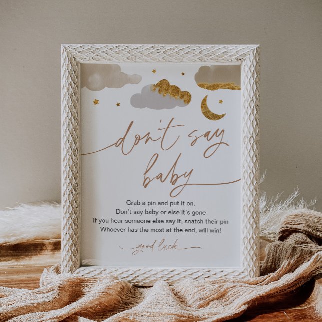 Don't Say Baby Game Twinkle Star Baby Shower Poster (Creator Uploaded)