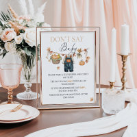 Dont Say Baby Sign Pumpkin Rustic Baby Shower