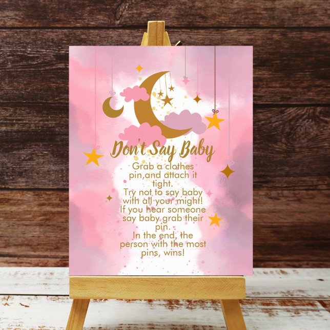 Don't say baby Twinkle Twinkle Little Star Pink Poster (Creator Uploaded)