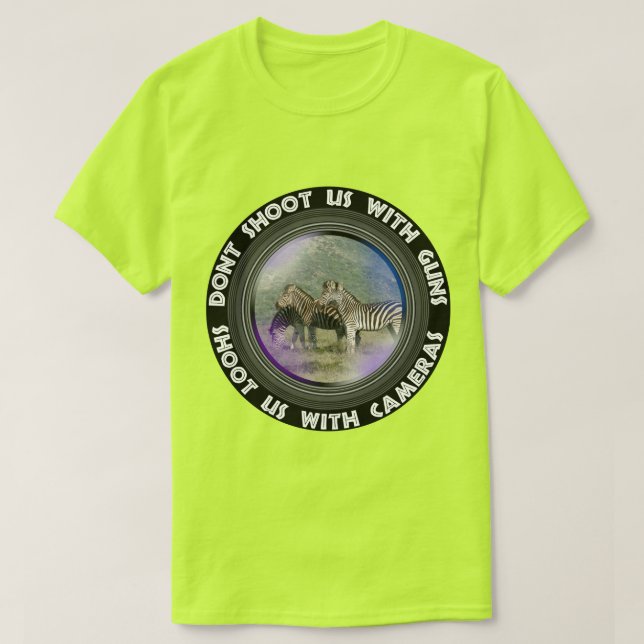 Dont Shoot Us Zebra Mountain T-Shirt (Design Front)