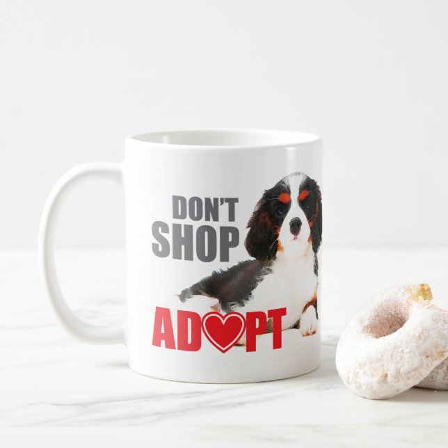 Don't shop - adopt coffee mug (With Donut)