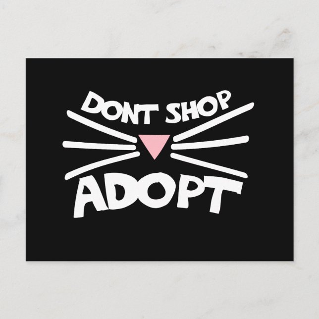 Don't shop adopt postcard (Front)