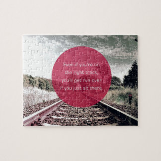 Don't sit in place | Motivational Quote Jigsaw Puzzle