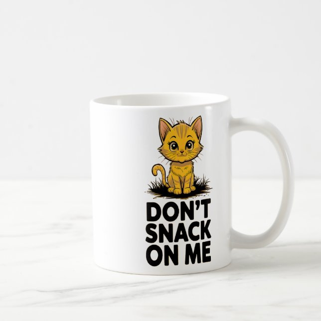 Don't Snack On Me Funny Cat 5  Coffee Mug (Right)