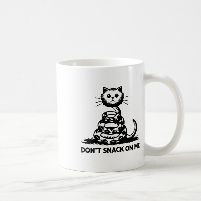 Don't Snack On Me Funny Cat 6  Coffee Mug (Right)