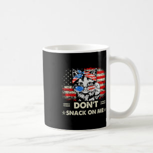 Don't Snack On Me Patriotic Cat Sarcastic Politica Coffee Mug