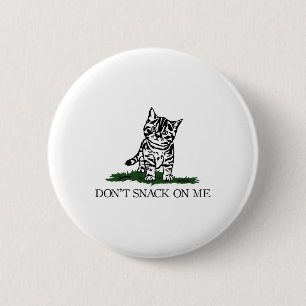 Don't Snack On Me Yellow Cat Theyre Eating Pets Fu 6 Cm Round Badge