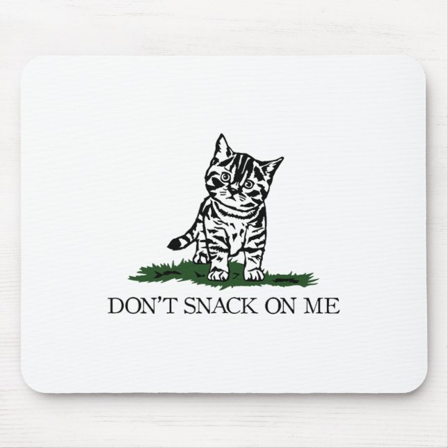 Don't Snack On Me Yellow Cat Theyre Eating Pets Fu Mouse Pad (Front)