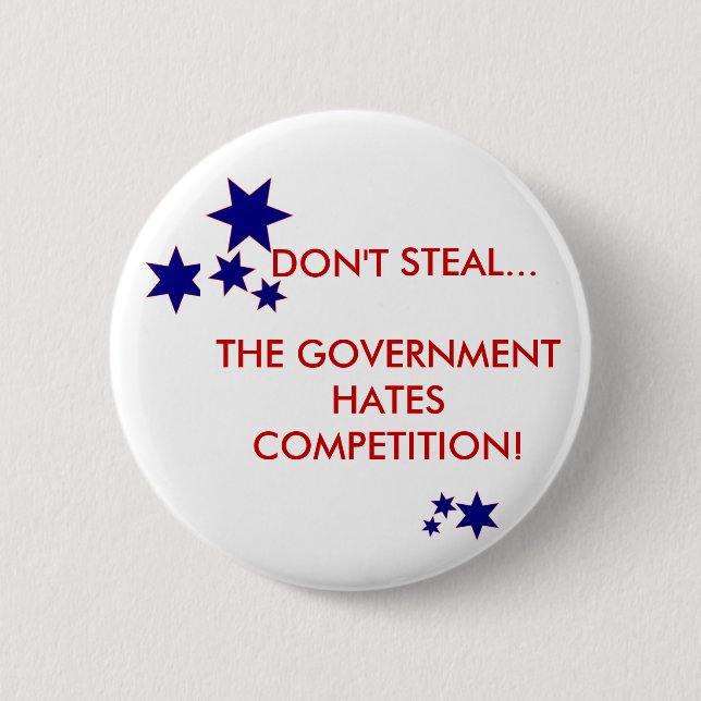 Don't Steal! 6 Cm Round Badge (Front)