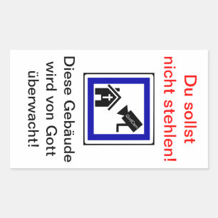 Don't steal. - GodCam Rectangular Sticker