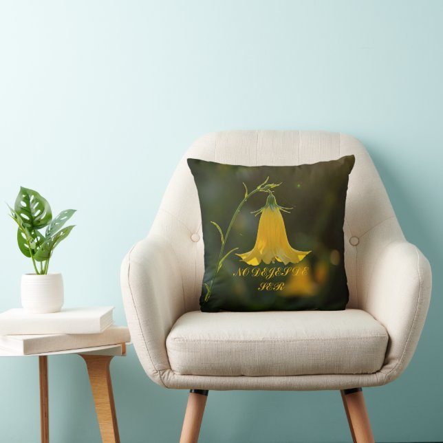 Don't Stop Being / Yellow Flower Throw Pillow (Chair)