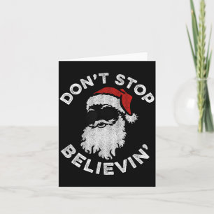 Don't Stop Believin' Cool Shades Santa Card