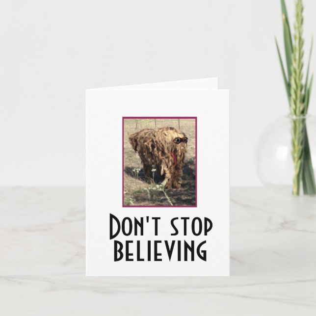 Don't stop believing card (Front)