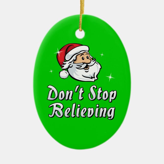 Don't Stop Believing Ceramic Tree Decoration (Front)
