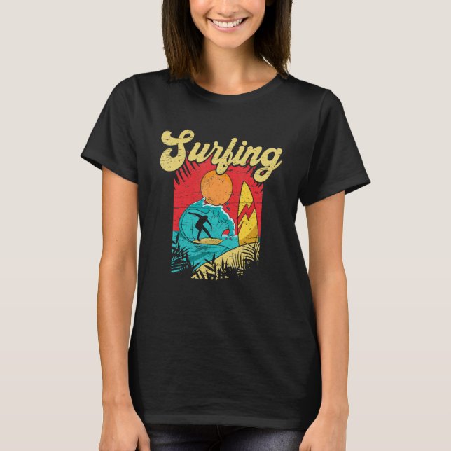 Don't Stop Surfing Extreme Sports Sea Waves Surfer T-Shirt (Front)