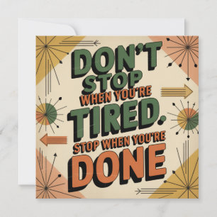 Don't Stop When You're Tired Holiday Card