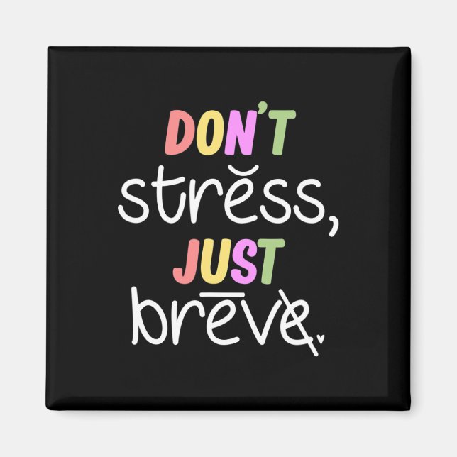 Don't Stress Dyslexia Awareness Disability Therapi Magnet (Front)