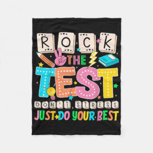 Dont Stress Just Do Your Best Colourful Teachers S Fleece Blanket