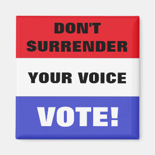 Don't Surrender Your Voice Vote! Magnet