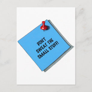 DON'T SWEAT SMALL STUFF MEMO POSTCARD
