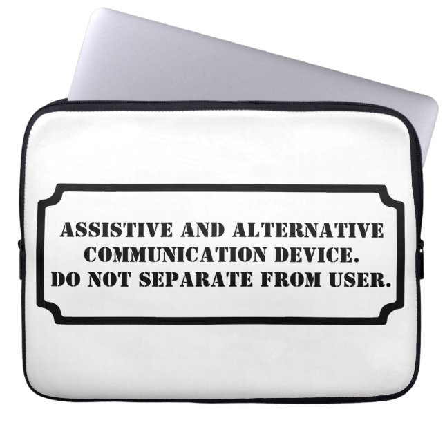 Don't Take Away AAC black Laptop Sleeve (Front)