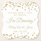 Don't Take My Drink! Gold Confetti White