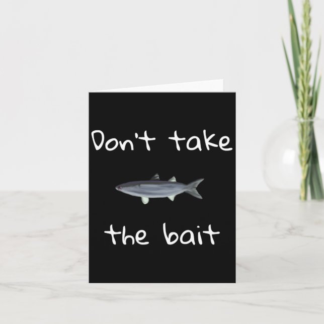 Dont Take The Bait Mullet Fish Artwork Painting  Card (Front)
