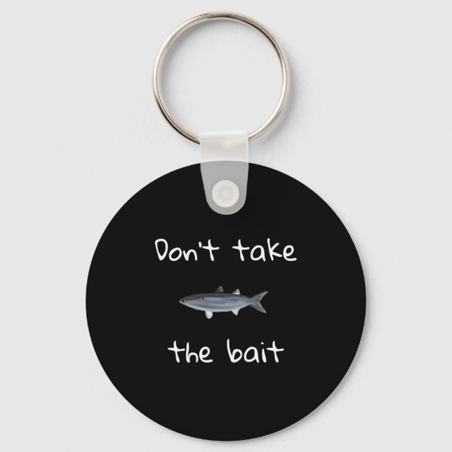 Dont Take The Bait Mullet Fish Artwork Painting  Key Ring (Front)