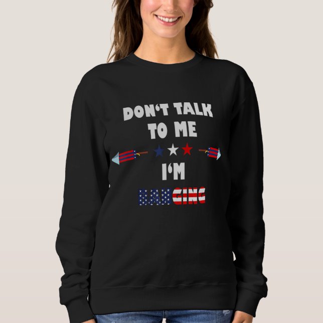 Don't Talk To Me I'm Banging Firework 4th Of July Sweatshirt (Front)