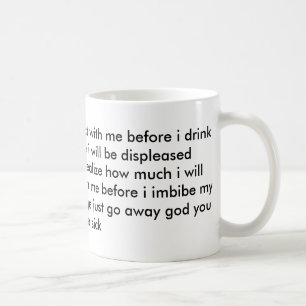 Dont talk to me until i've had coffee my dude mug