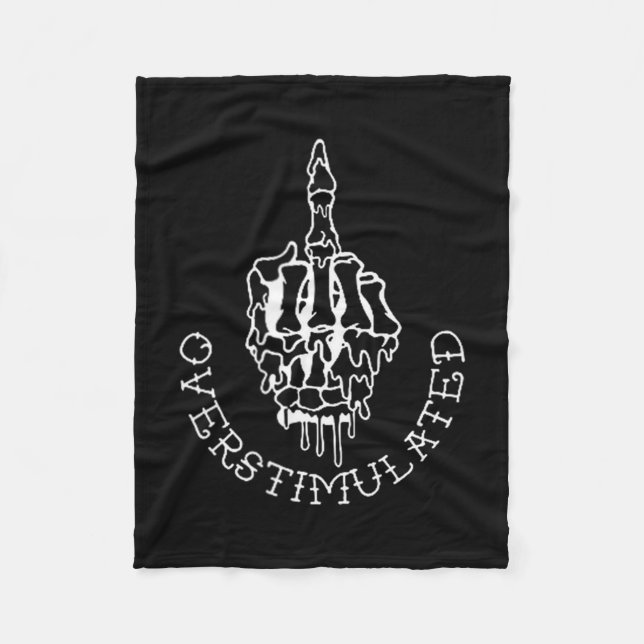 Don't Talk To Me When I'm Overstimulated - Front A Fleece Blanket (Front)
