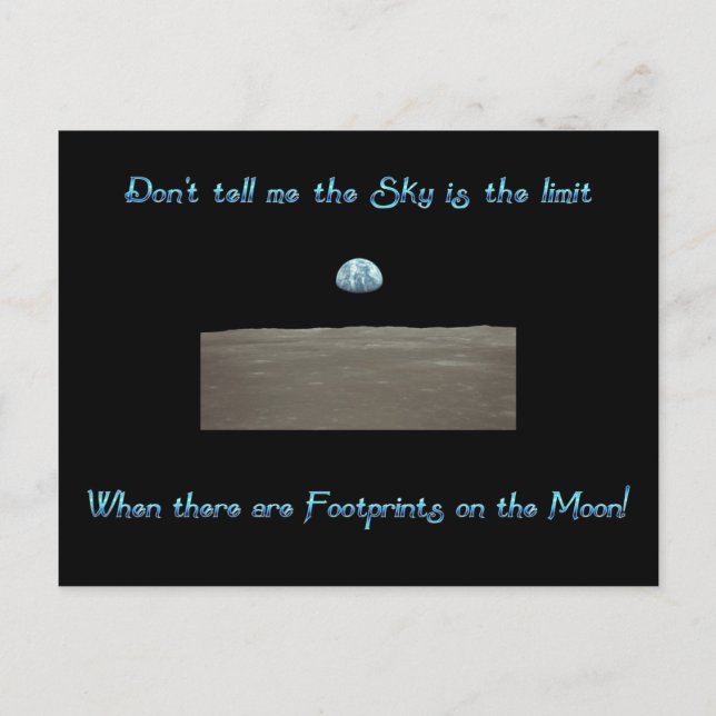 Don't Tell Me the Sky is the Limit Postcard (Front)