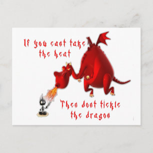 Dont Tickle the Dragon... Postcard
